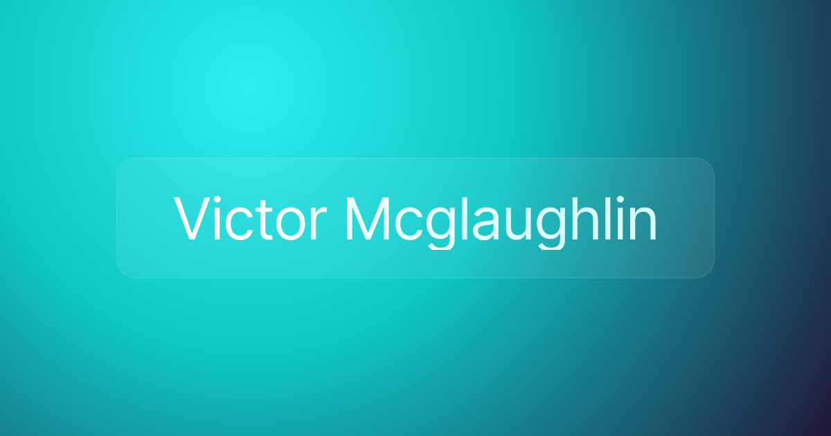 Victor Mcglaughlin