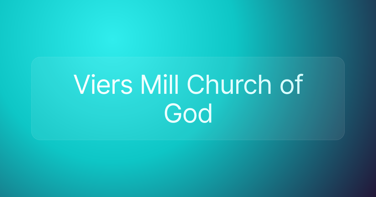 Viers Mill Church of God