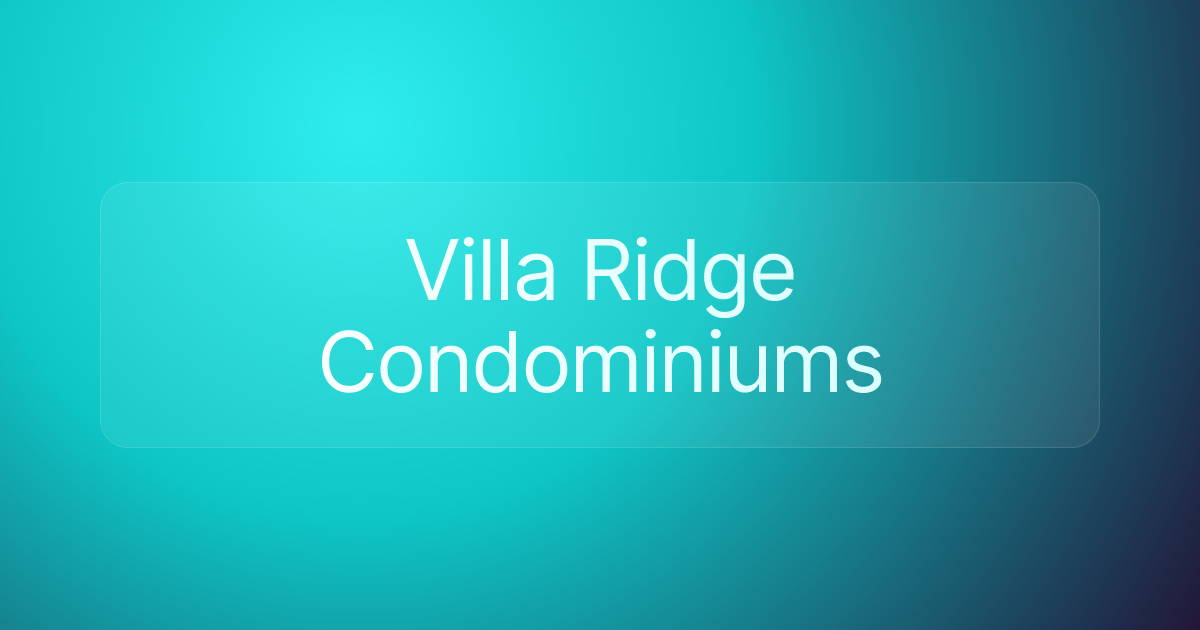 Villa Ridge Condominiums