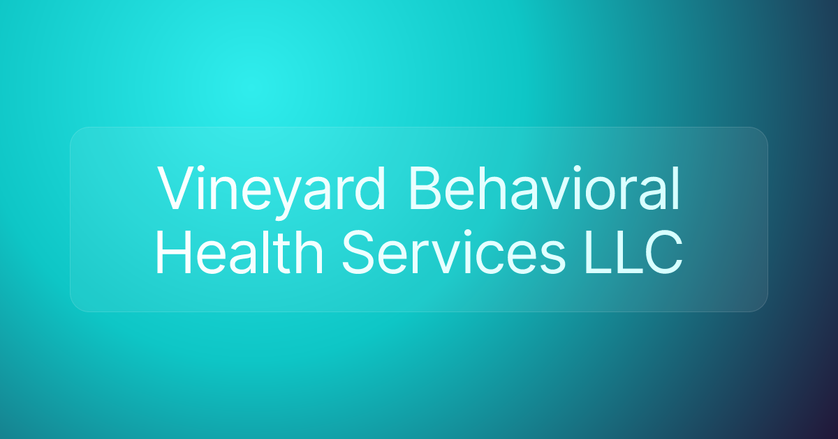 Vineyard Behavioral Health Services LLC