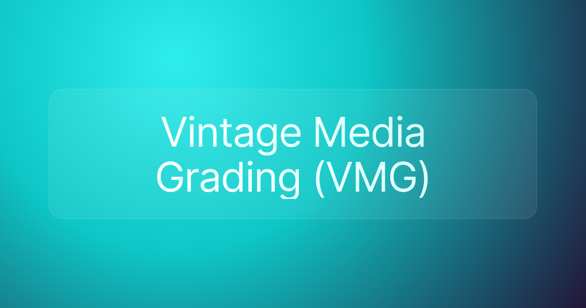 Vintage Media Grading (VMG)