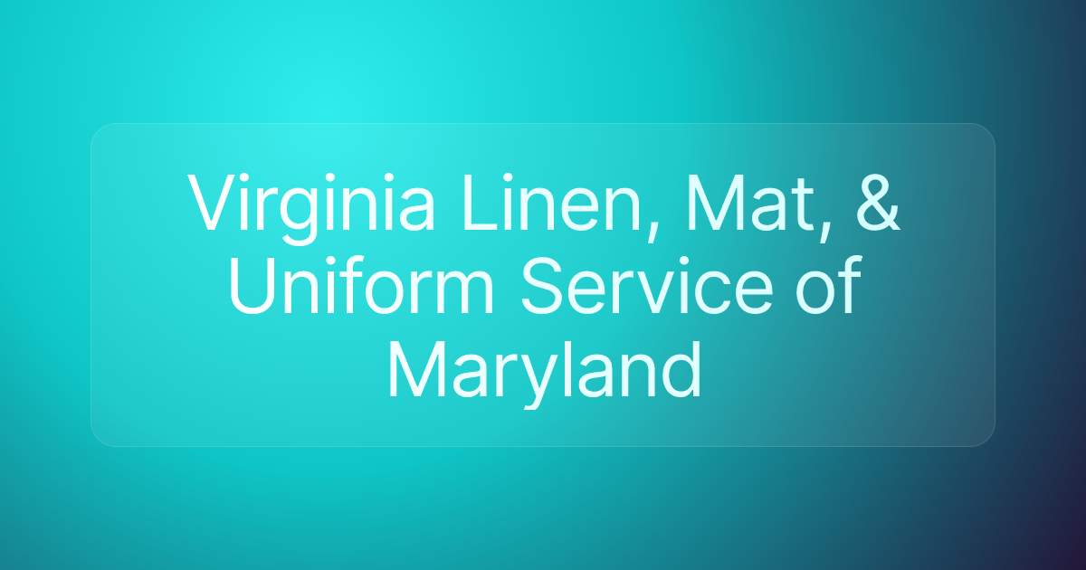 Virginia Linen, Mat, & Uniform Service of Maryland