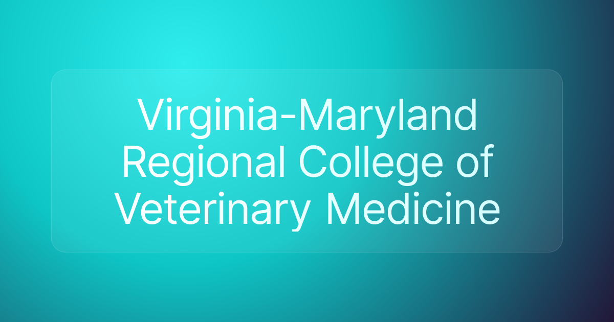 Virginia-Maryland Regional College of Veterinary Medicine