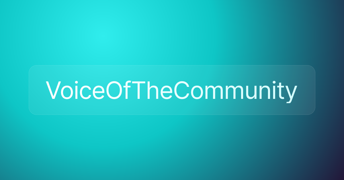 VoiceOfTheCommunity