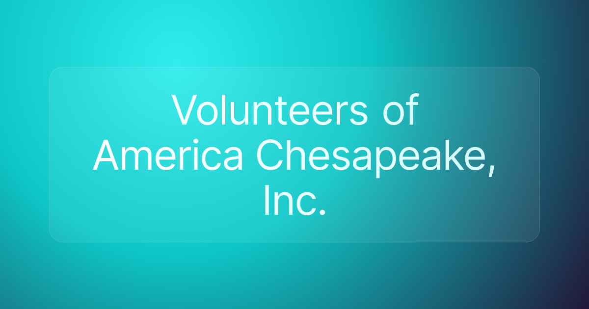 Volunteers of America Chesapeake, Inc.