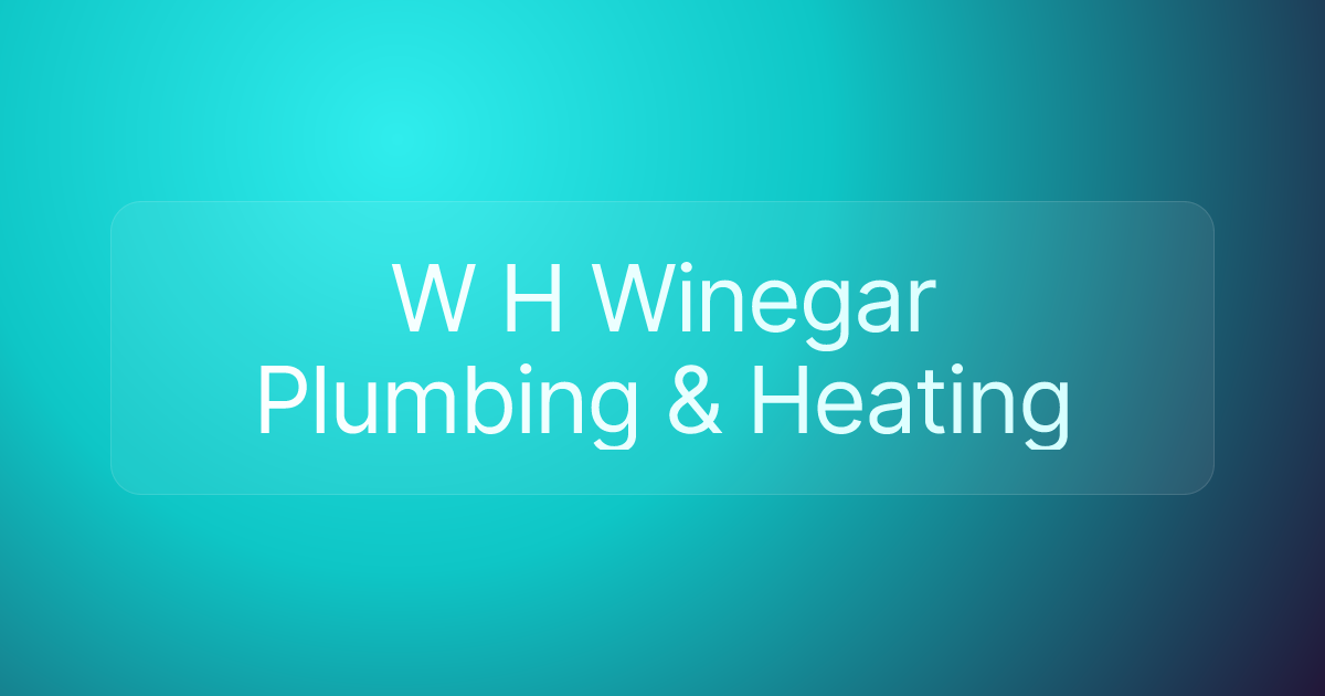 W H Winegar Plumbing & Heating
