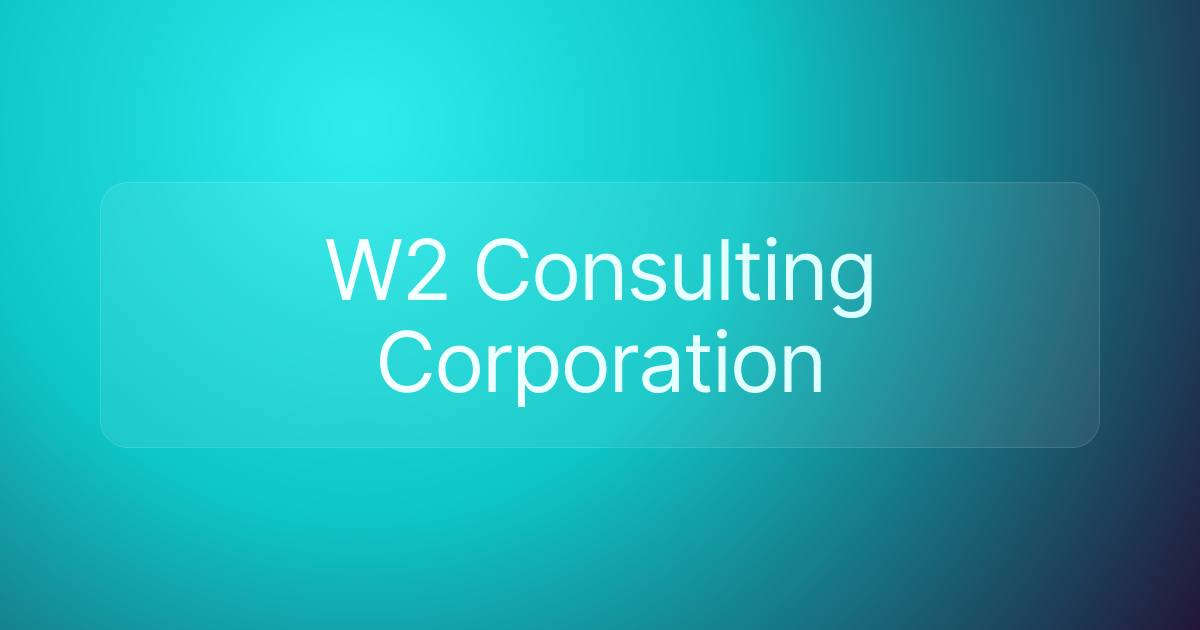 W2 Consulting Corporation