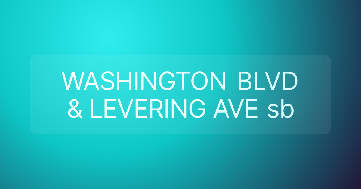 WASHINGTON BLVD & LEVERING AVE sb