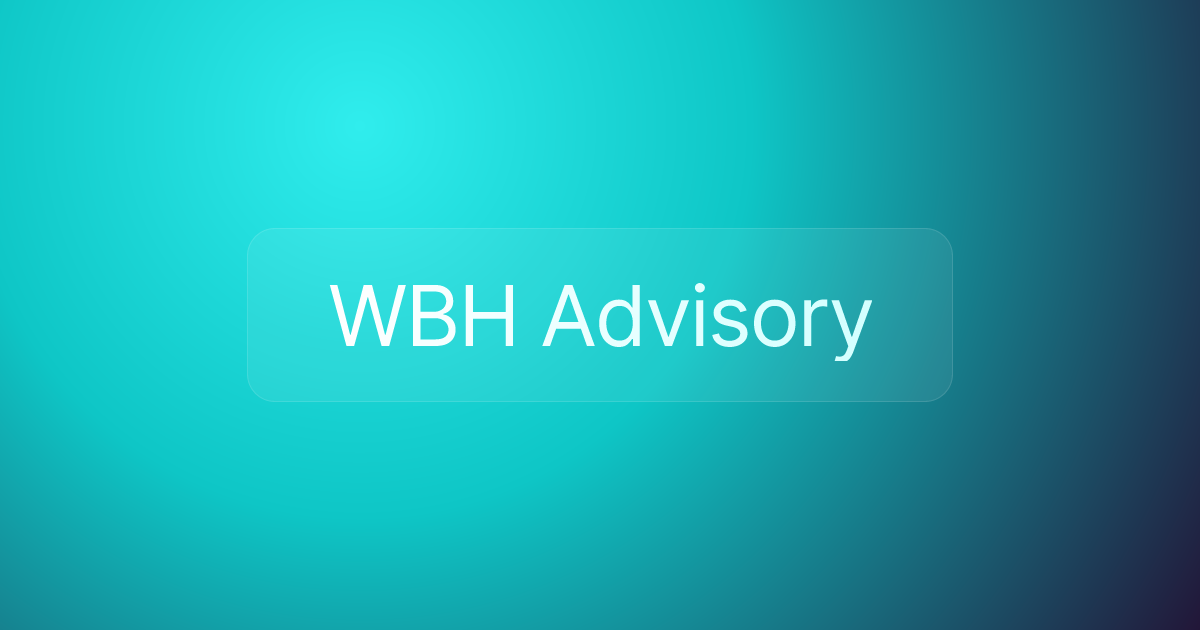WBH Advisory