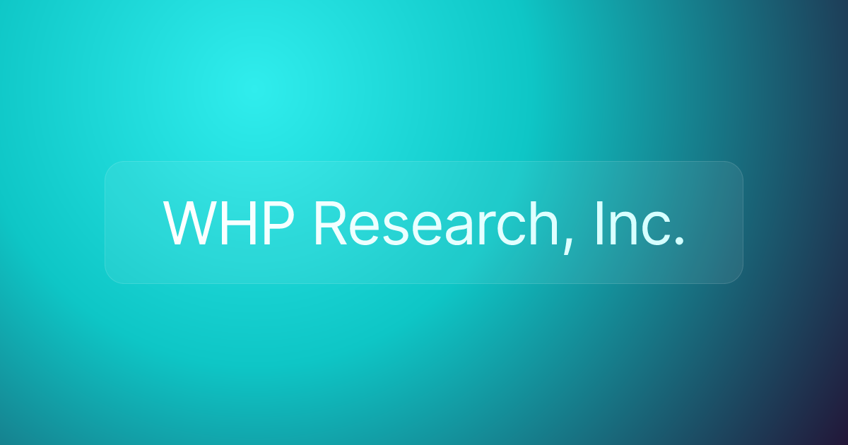 WHP Research, Inc.