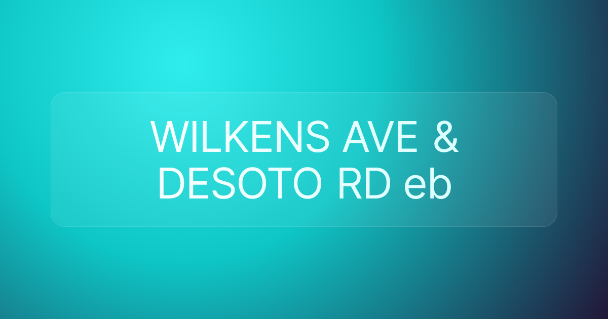 WILKENS AVE & DESOTO RD eb