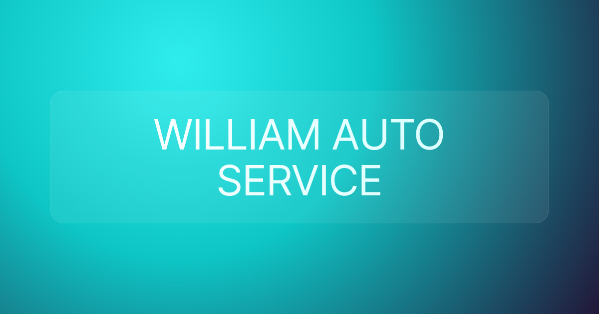 WILLIAM AUTO SERVICE