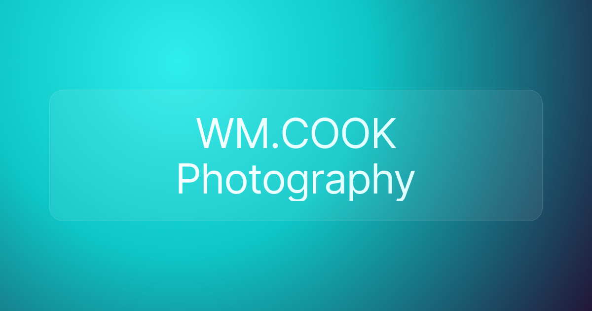 WM.COOK Photography