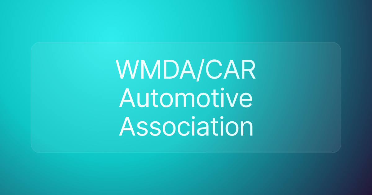 WMDA/CAR Automotive Association