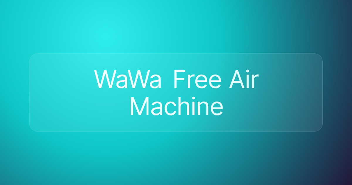 WaWa Free Air Machine