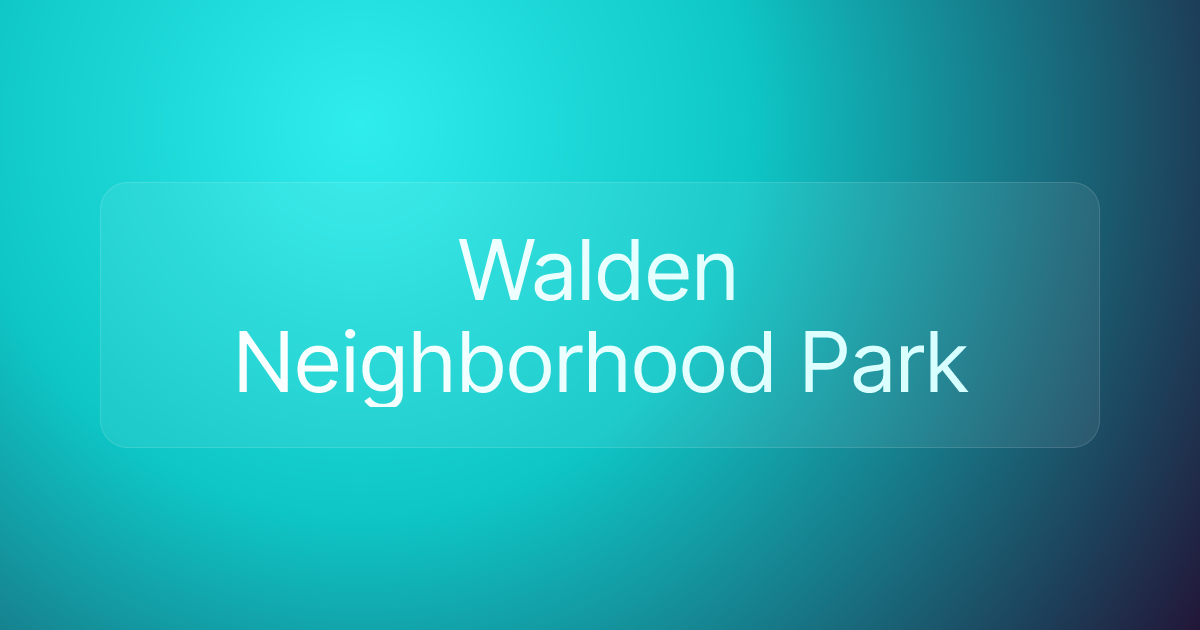 Walden Neighborhood Park