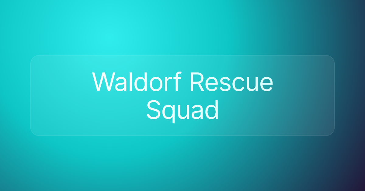 Waldorf Rescue Squad