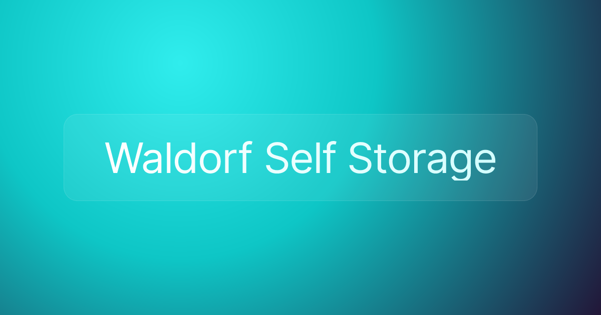 Waldorf Self Storage