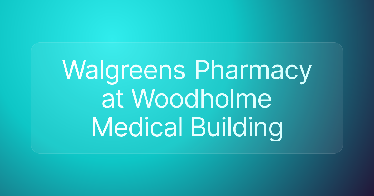 Walgreens Pharmacy at Woodholme Medical Building