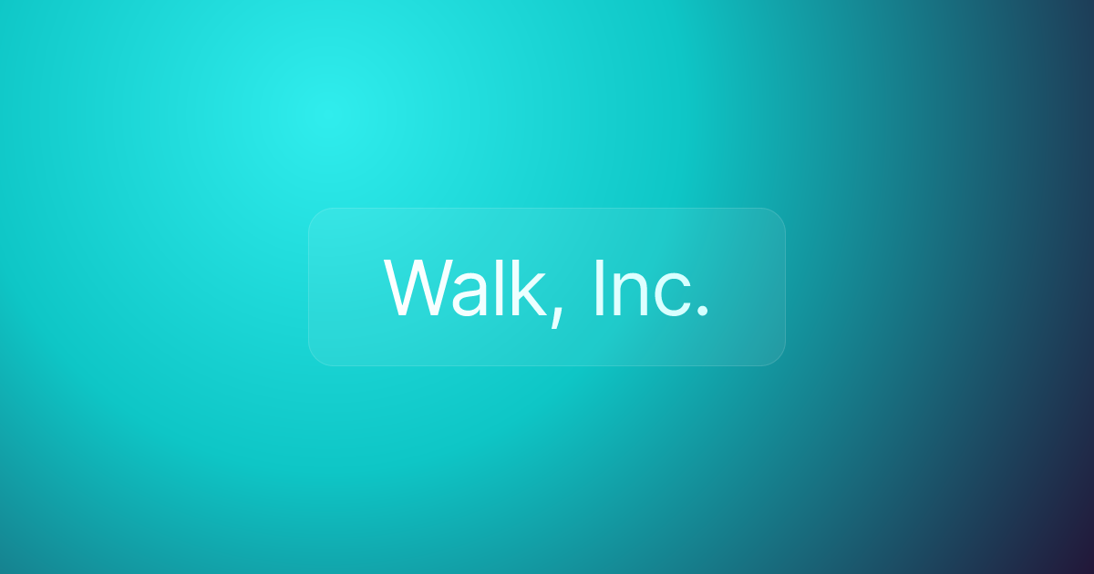 Walk, Inc.
