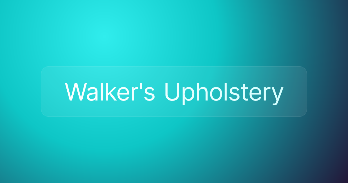 Walker's Upholstery