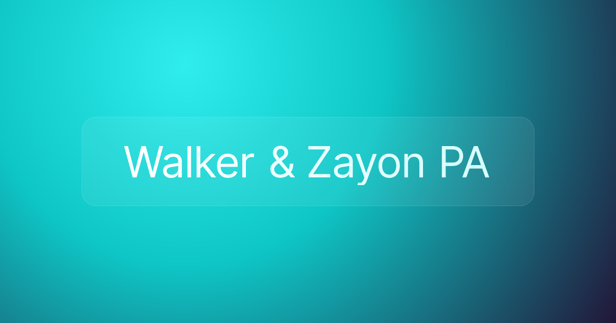 Walker & Zayon PA