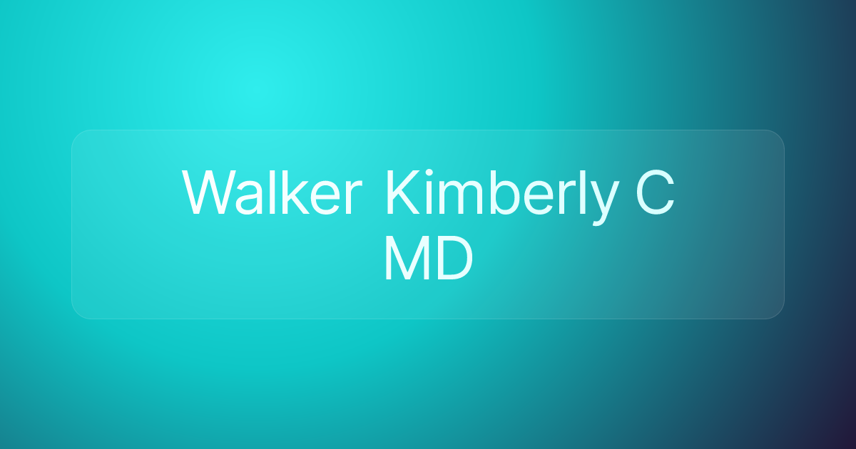 Walker Kimberly C MD