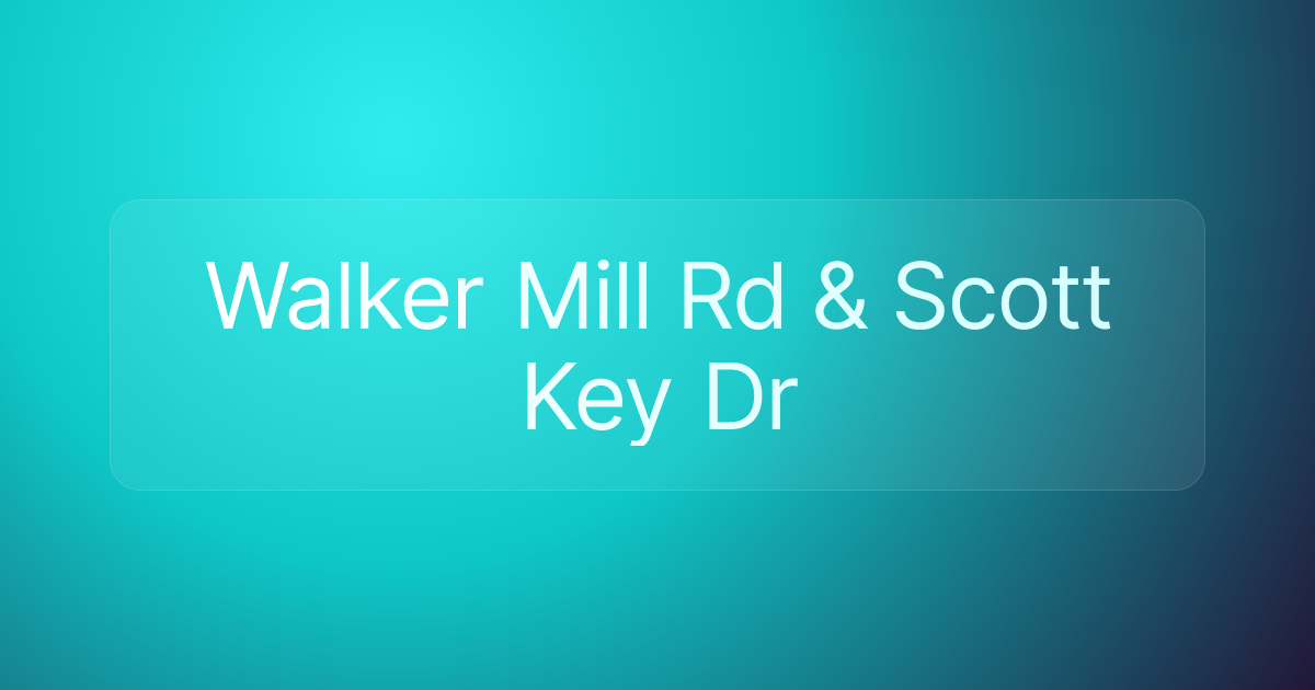 Walker Mill Rd & Scott Key Dr
