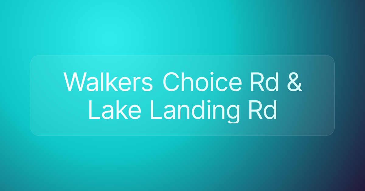 Walkers Choice Rd & Lake Landing Rd