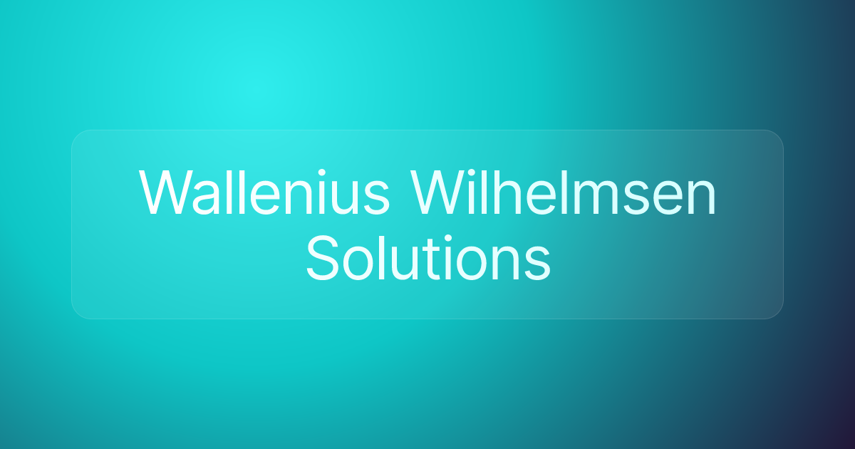 Wallenius Wilhelmsen Solutions