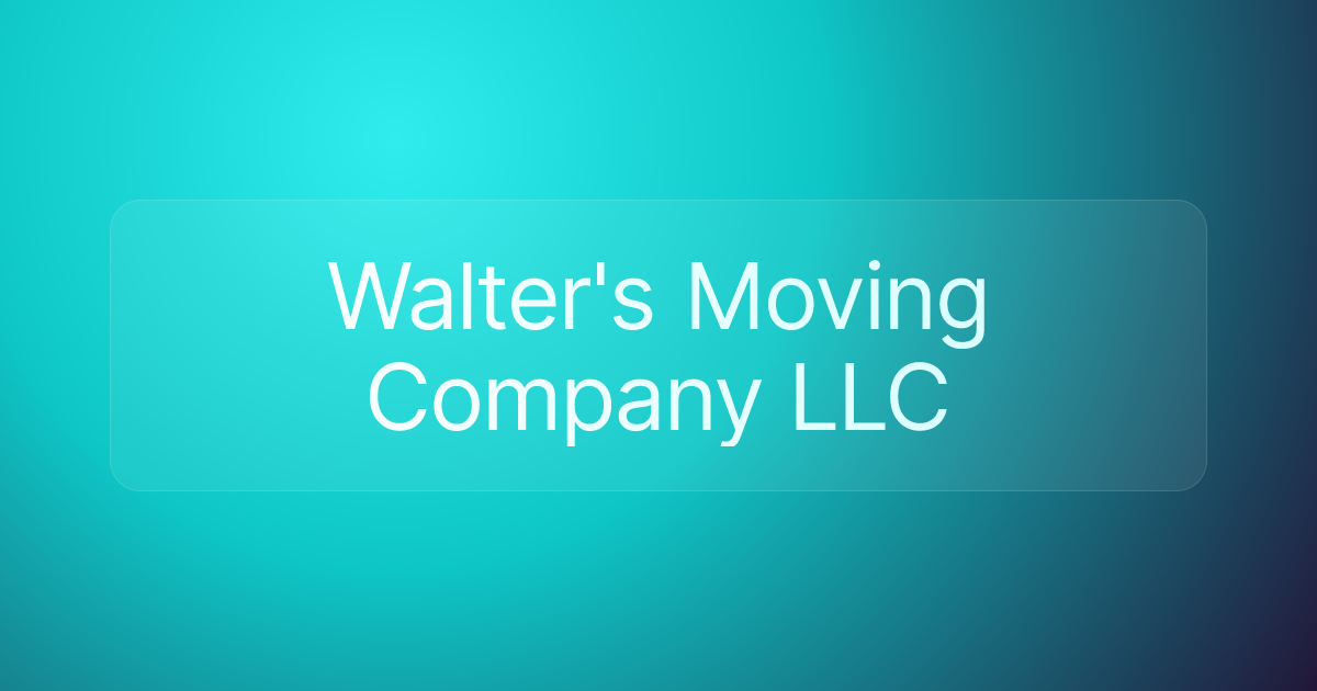Walter's Moving Company LLC