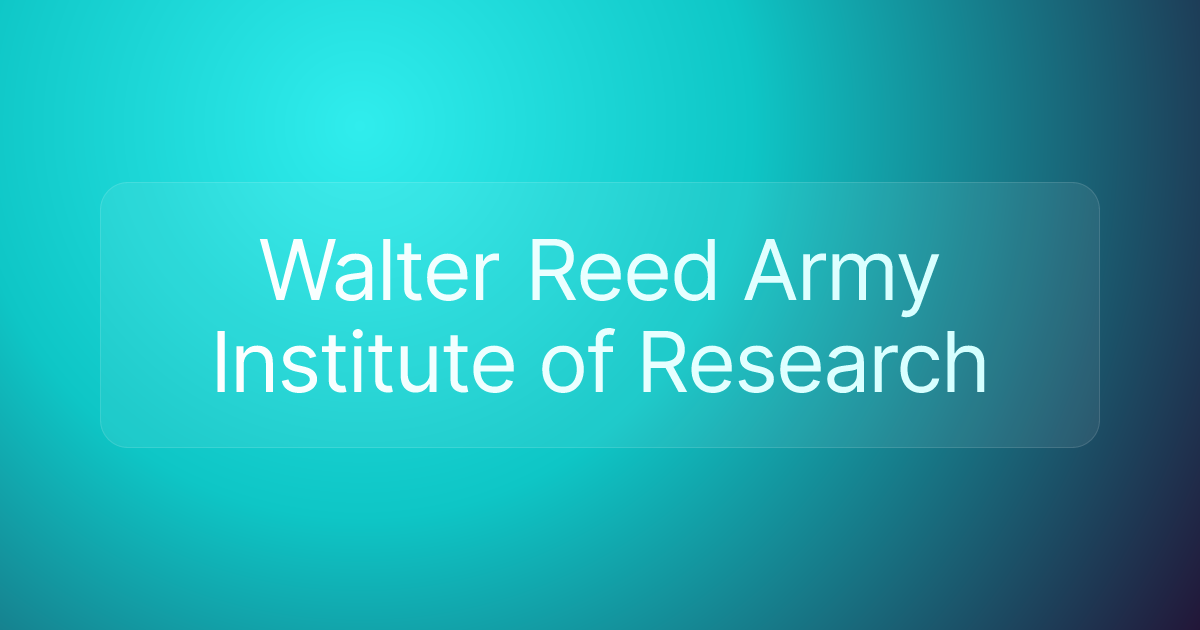 Walter Reed Army Institute of Research