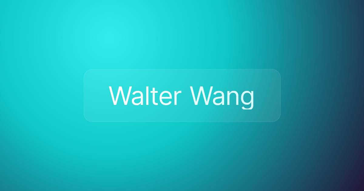 Walter Wang