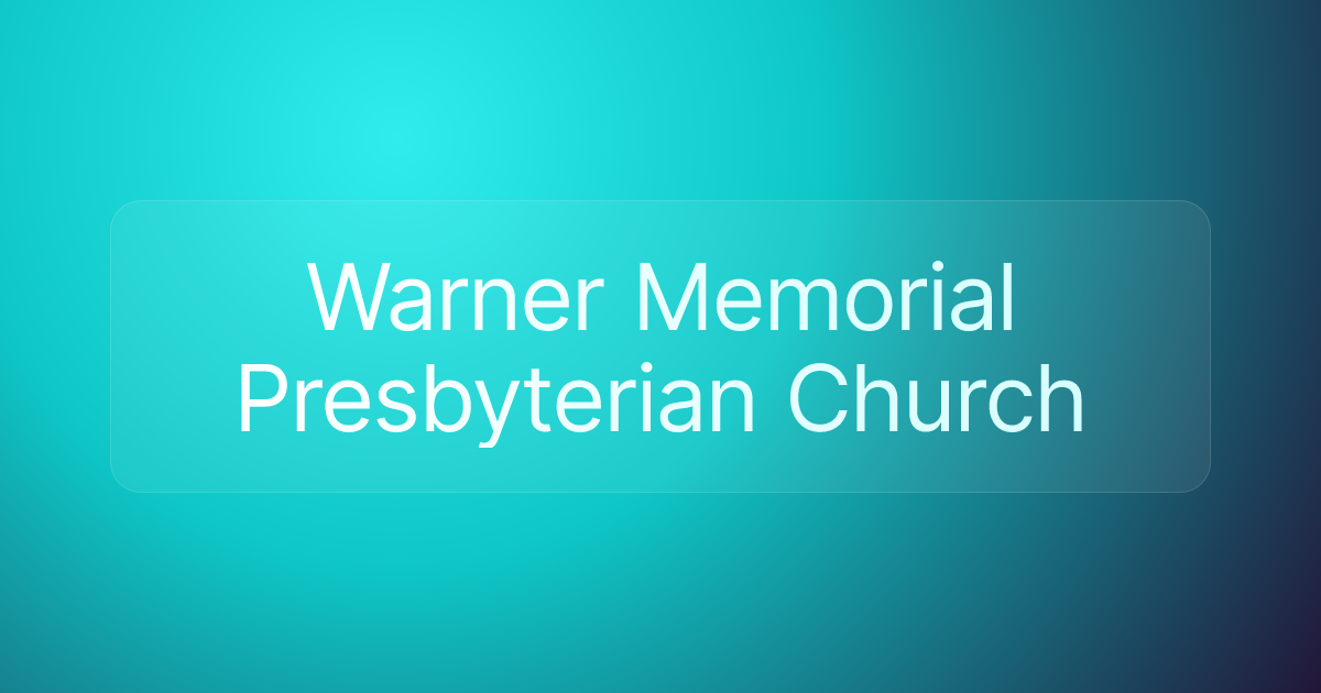 Warner Memorial Presbyterian Church