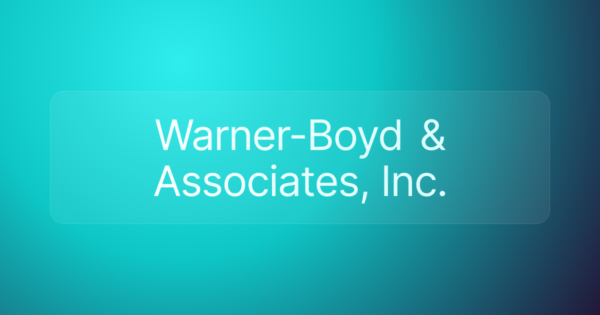 Warner-Boyd & Associates, Inc.