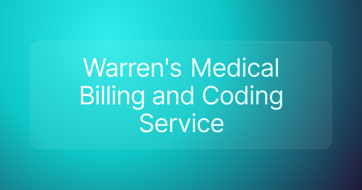 Warren's Medical Billing and Coding Service