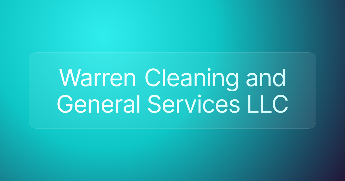 Warren Cleaning and General Services LLC