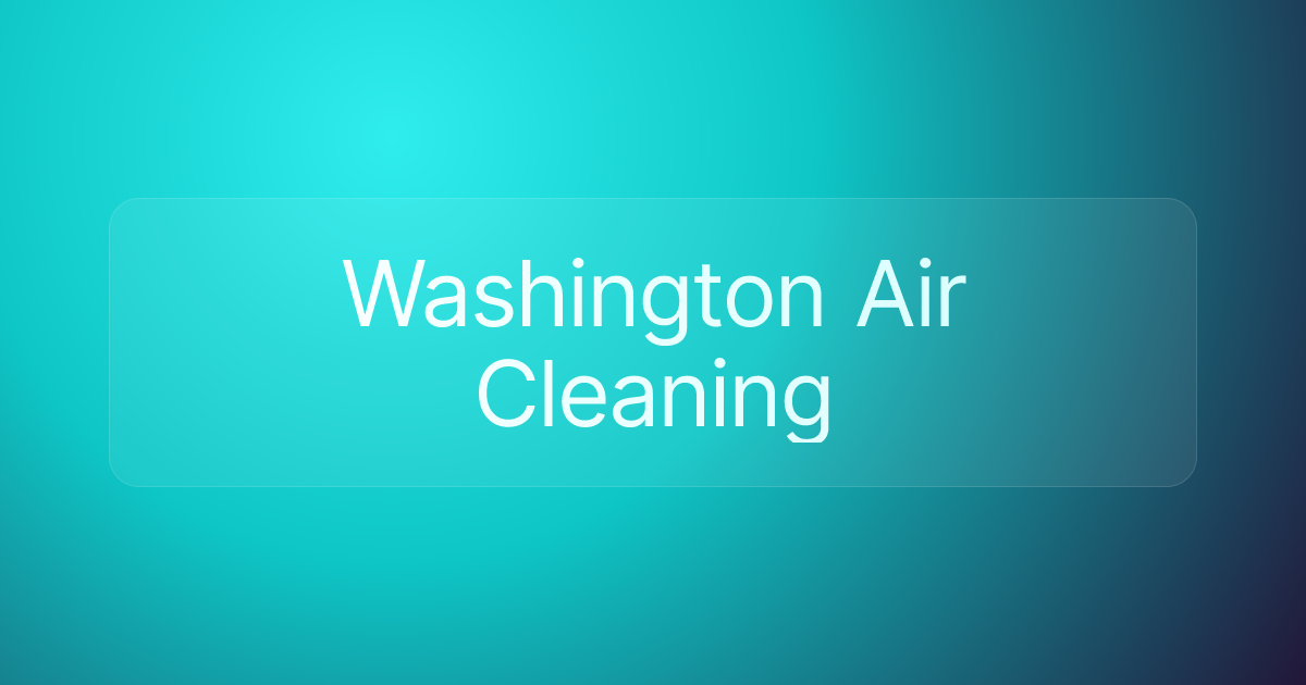 Washington Air Cleaning