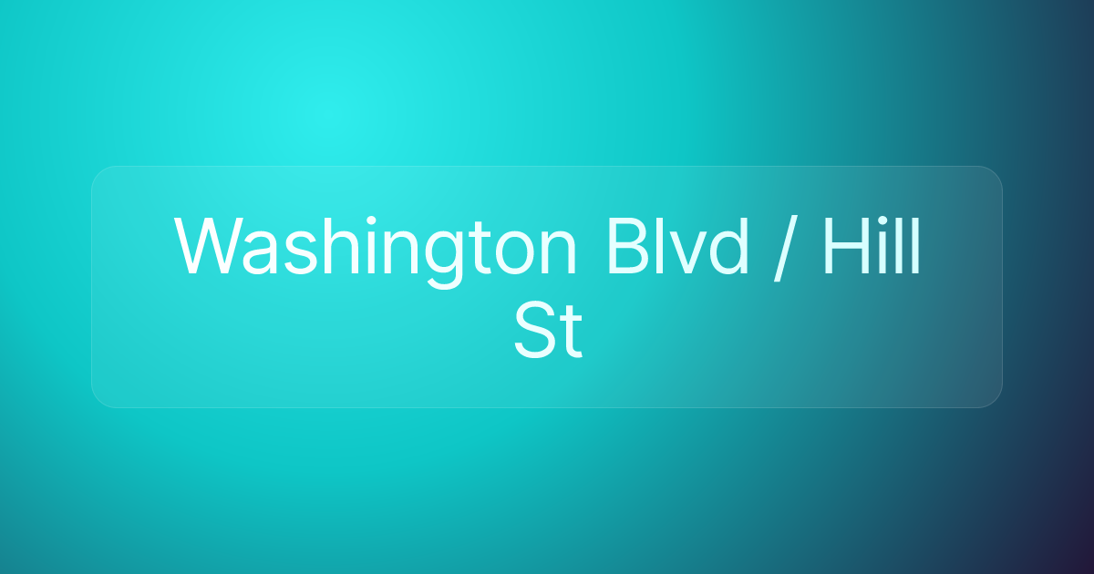 Washington Blvd / Hill St