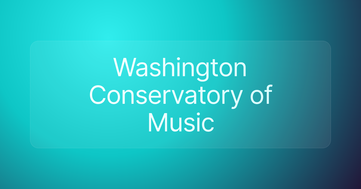 Washington Conservatory of Music