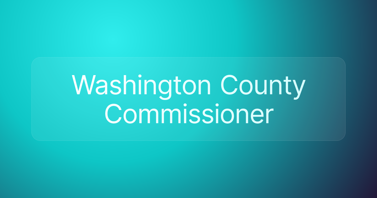Washington County Commissioner