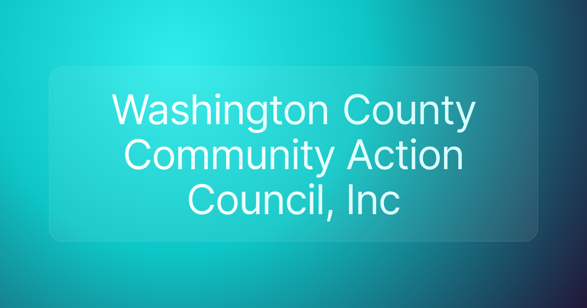 Washington County Community Action Council, Inc