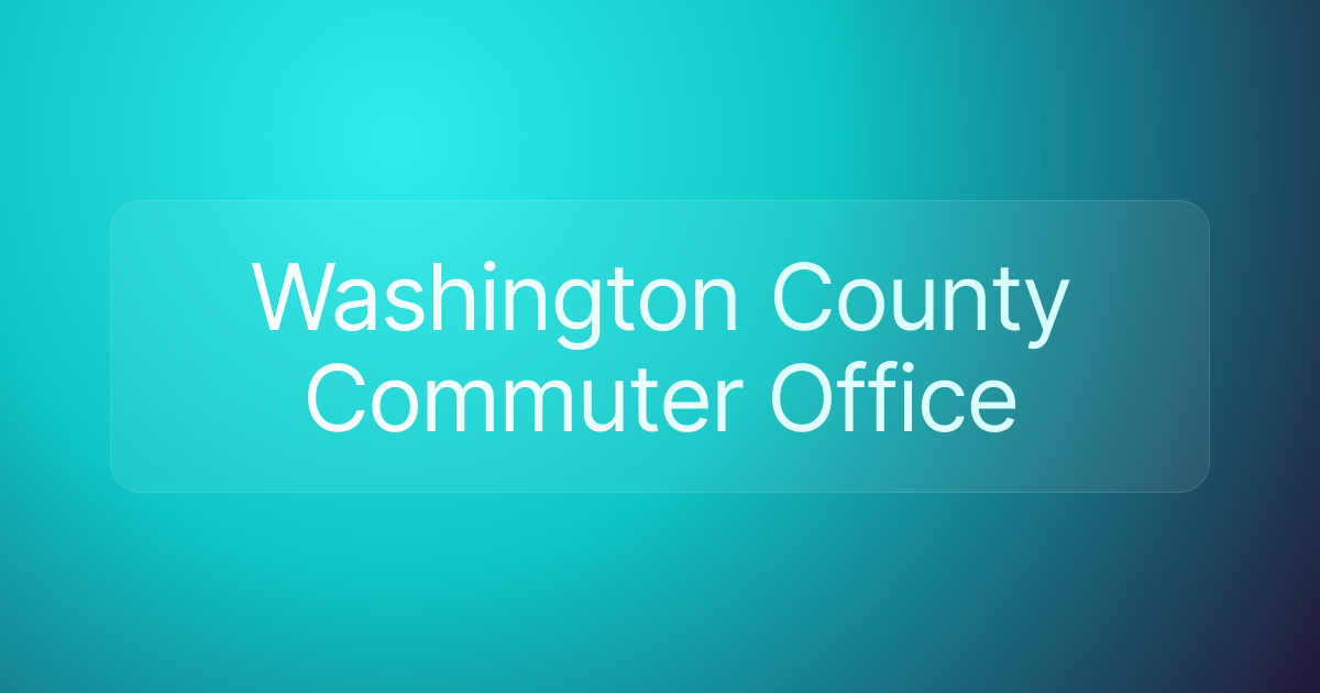 Washington County Commuter Office