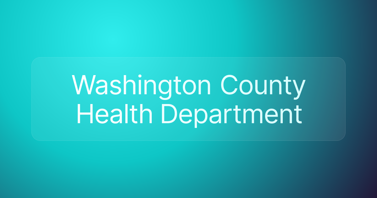 Washington County Health Department