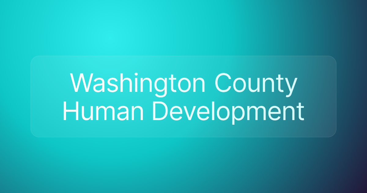Washington County Human Development