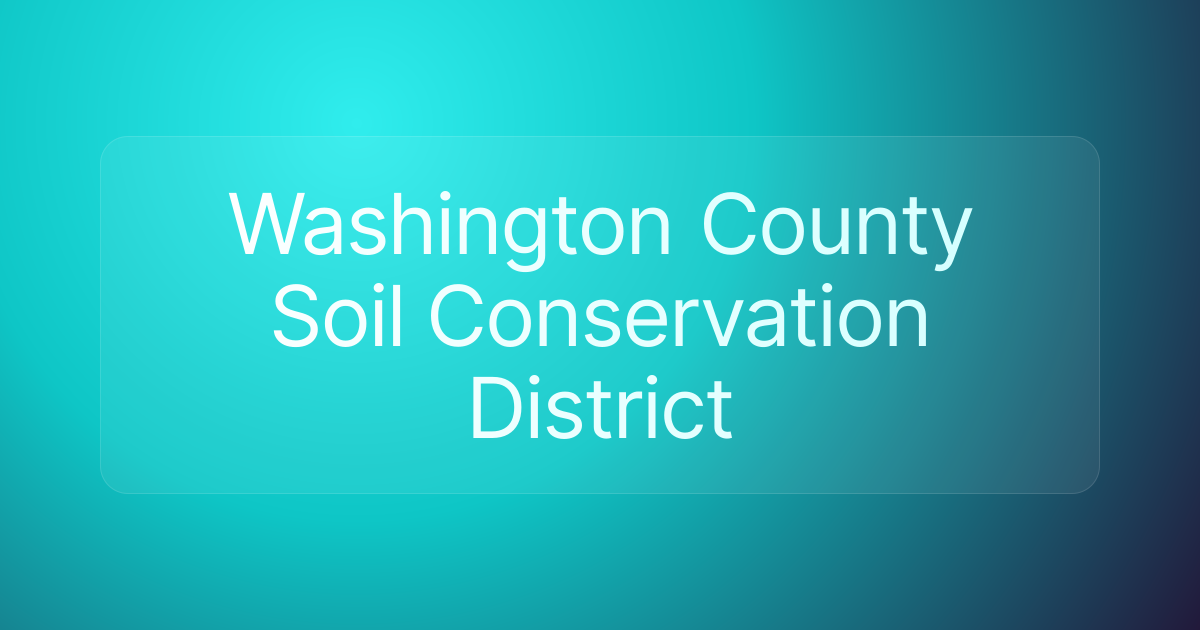 Washington County Soil Conservation District