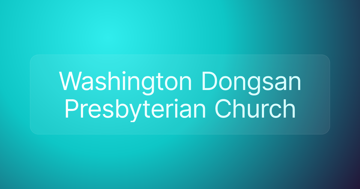 Washington Dongsan Presbyterian Church