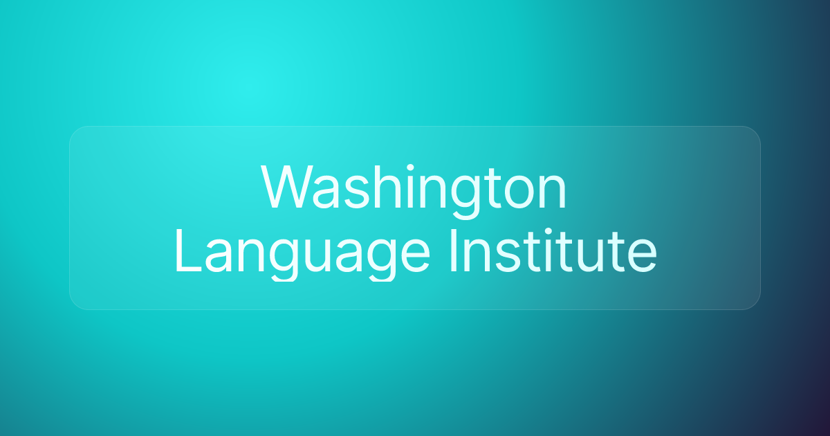 Washington Language Institute