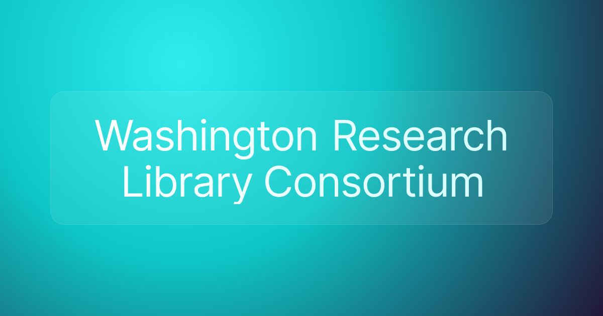 Washington Research Library Consortium