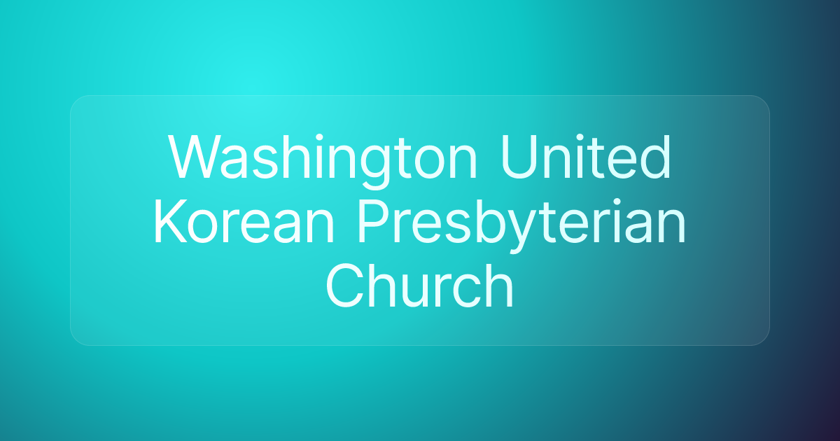 Washington United Korean Presbyterian Church